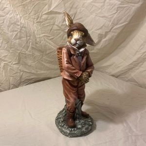 Henri Chrisdon "MR. RABBIT" w/Basket Resin Figurines ~ 2002 ~ 12" Tall